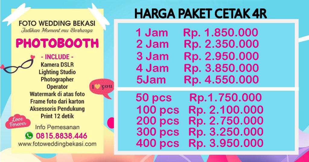 harga photobooth cetak 4R