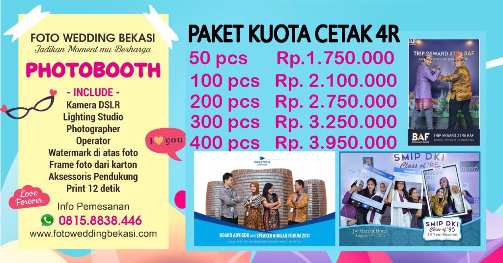 paket photobooth kuota cetak 4R