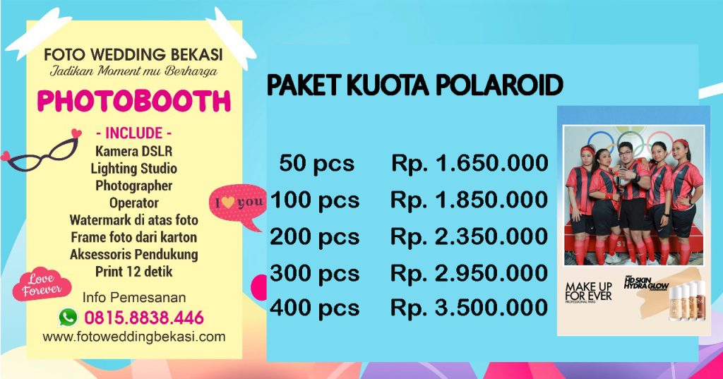 Paket photobooth kuota polaroid
